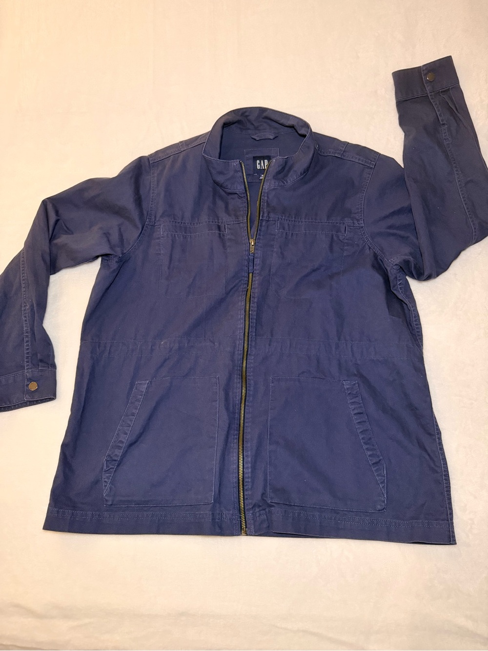 GAP Men's Navy Zip-Front Utility Jacket size: XL